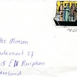 Voorbeeld van een afgestempelde postzegel