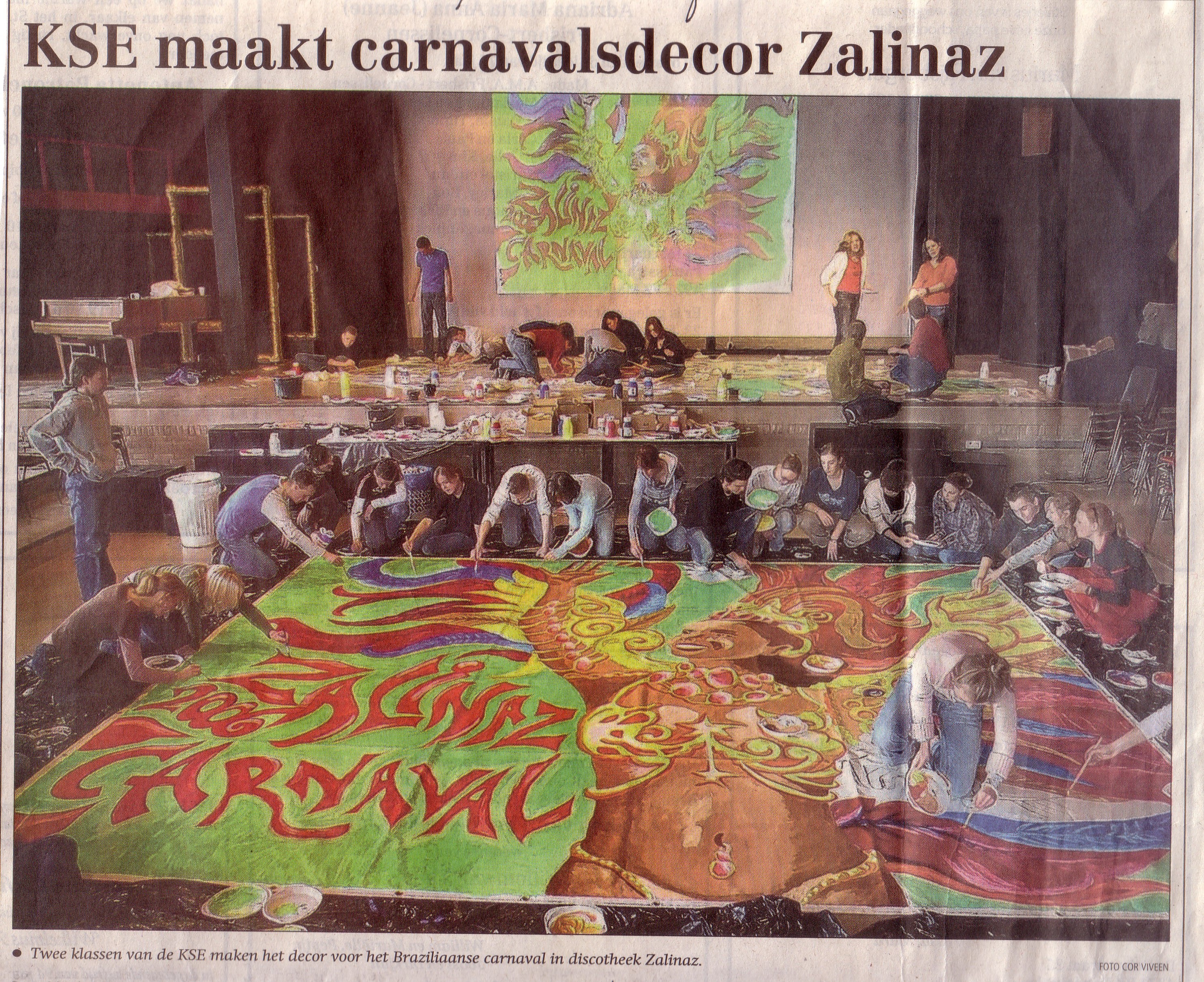 Carnavalsdecor voor Zalinaz in wording