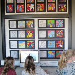 Overzichtje van werk tegen de wand