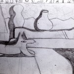 Compositieschets Egyptisch koningsgraf