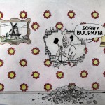 Ontwerptekening van Lode voor het tunnelproject 'Sorry buurman'