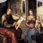 Maerten van Heemskerck: Sint Lucas schildert de Maagd Maria en het kindje Jezus