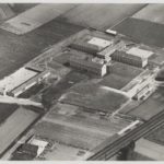 Luchtfoto van het kloostergebouw,begin 50-er jaren, nog in de middle of nowhere