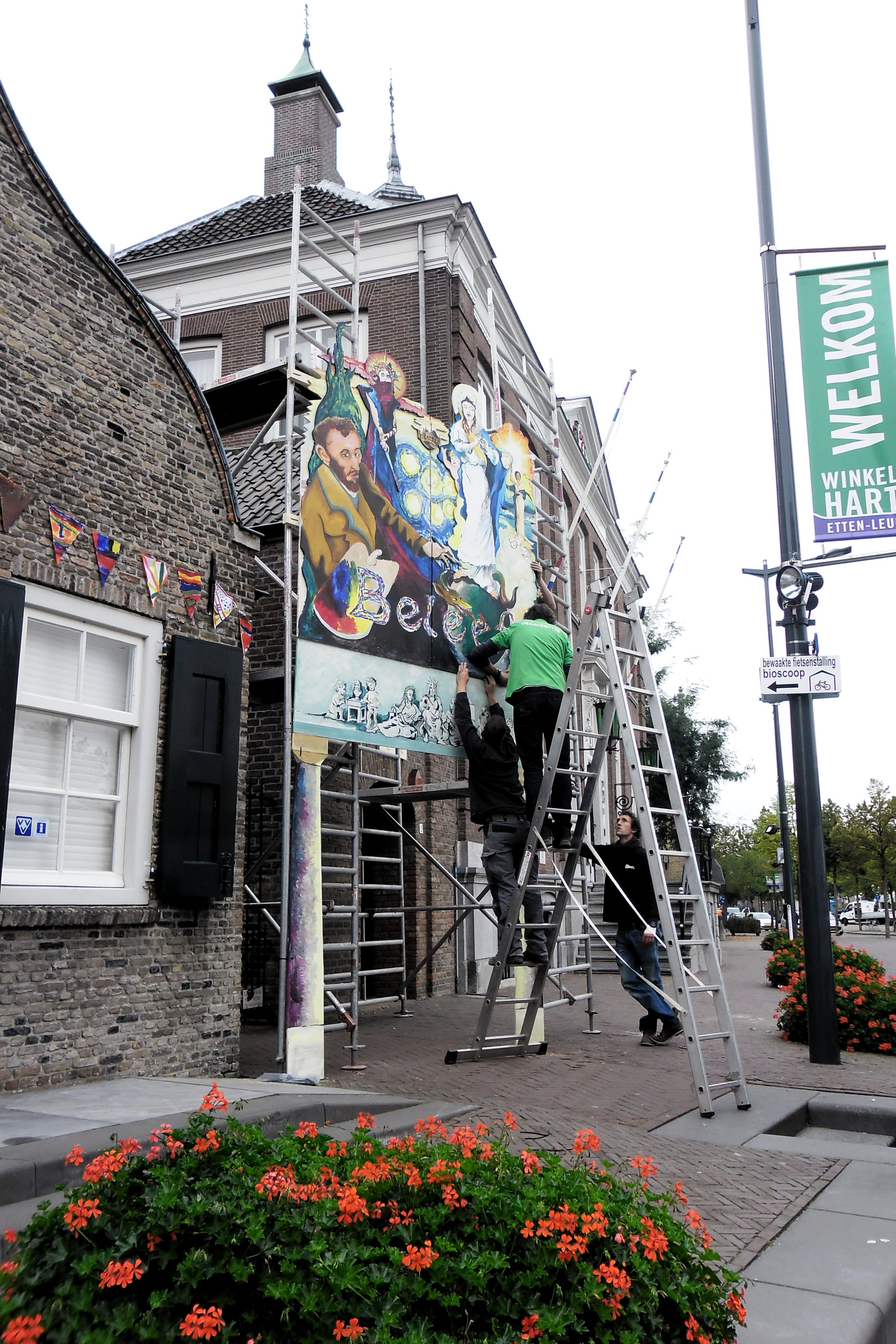 Opbouw poort Markt