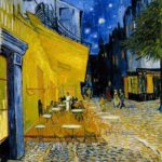 Het uitgangspunt: Cafe terras bij nacht