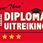 Artwork voor de diploma-uitreiking door collega Dave