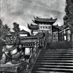 9. Jiming Temple Nanjing (sketch 21-09-2020 visit 03-11-2019) A4 HB