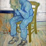 Treurende oude man (1890) door Vincent van Gogh