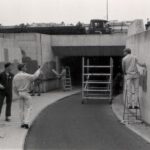 Arno in actie bij het opstarten van het tunnelproject, 1986