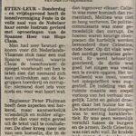 Kritiek in Dagblad De stem